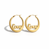 Gold Hoop Love Earring