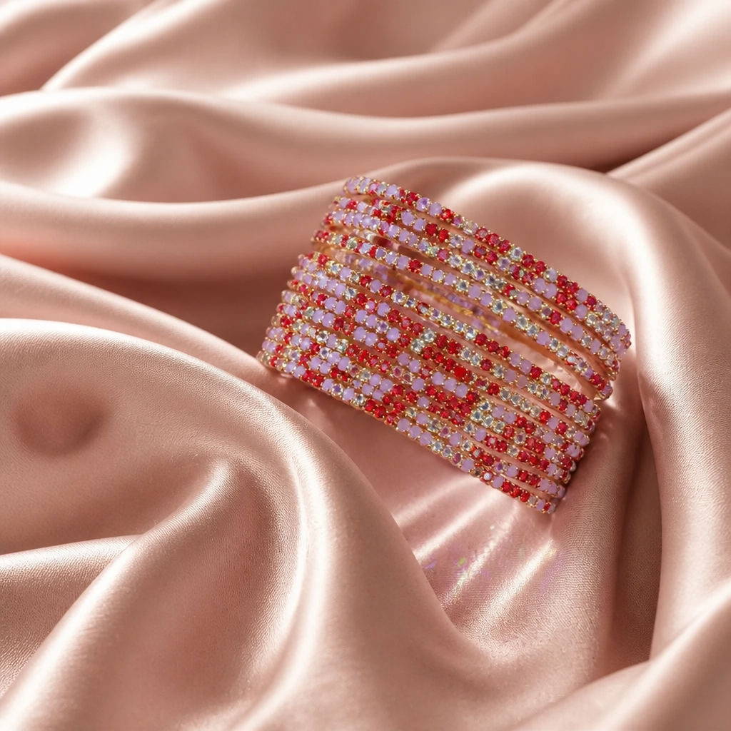 Pink Rhinestone Bracelets