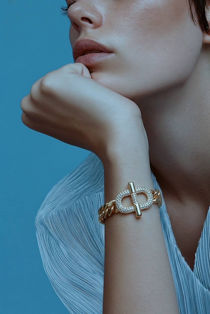 Gold Curb Chain Bracelet