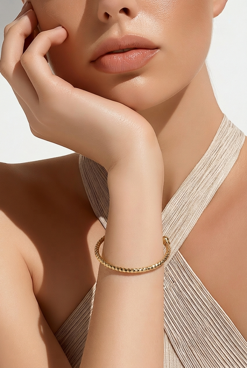 Gold Torque Bangles