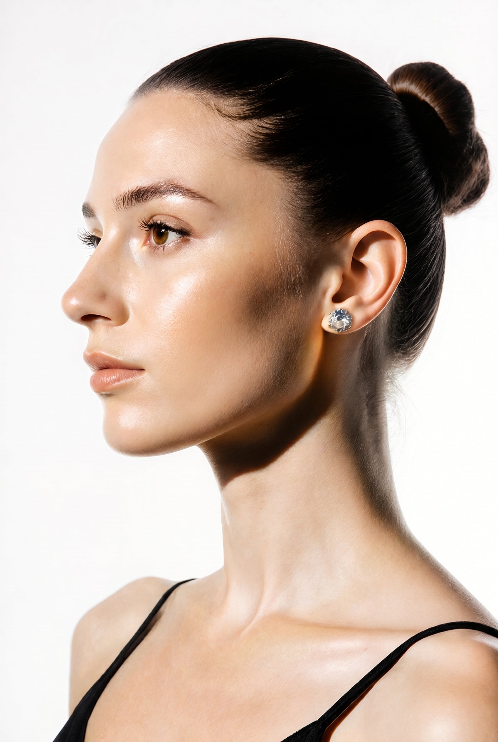 White stone stud