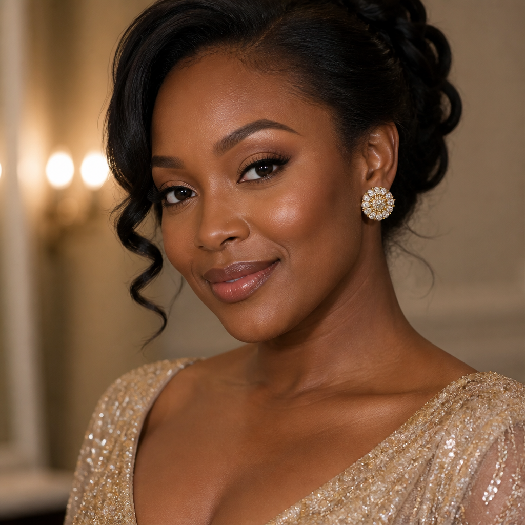 Diamond Cluster Stud Earring